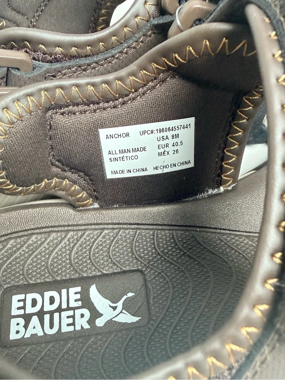 Eddie Bauer Men's Dark Brown Dual-Strap Outdoor Sport Sandals